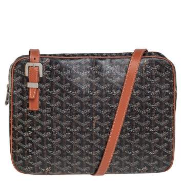 Goyard Brown/Black Goyardine Coated Canvas Yona MM Bag