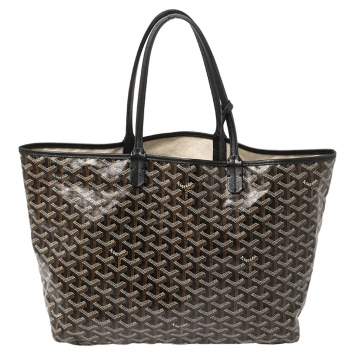 Goyard Black Goyardine Coated Canvas and Leather Saint Louis PM Tote