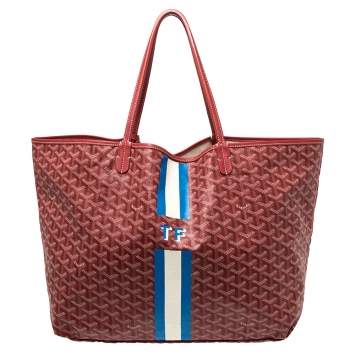 Pre Owned Goyard Red Goyardine Coated Canvas Saint Louis GM Tote