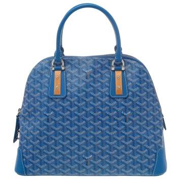Goyard Blue Goyardine Coated Canvas and Leather Vendôme PM Bag
