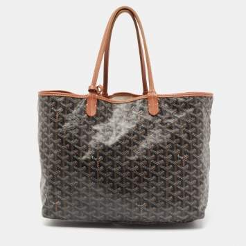 Pre Owned Goyard Tan Goyardine Coated Canvas and Leather Saint Louis PM Tote