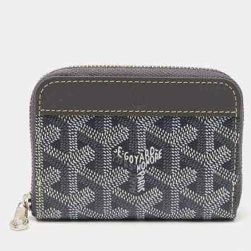 Goyard Grey Goyardine Coated Canvas Coin Purse