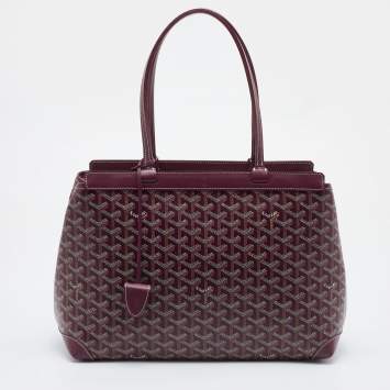 Goyard Burgundy Goyardine Coated Canvas and Leather Bellechasse PM Tote