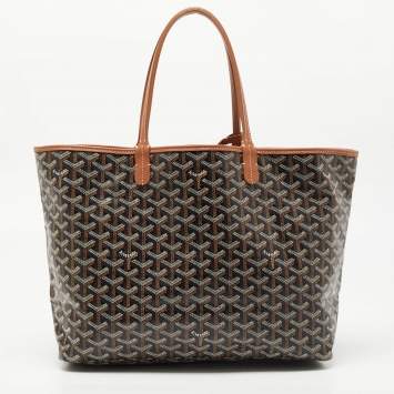 Goyard Brown Goyardine Coated Canvas and Leather Saint Louis PM Tote
