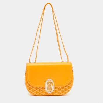 Goyard Yellow Goyardine Coated Canvas and Leather 233 PM Shoulder Bag