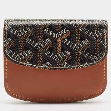 Goyard Brown Goyardine Coated Canvas and Leather Flap Card Case