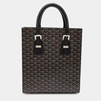Goyard Black Goyardine Coated Canvas and Leather Comores PM Tote