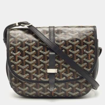 Goyard Black Goyardine Coated Canvas Belvedere PM Shoulder Bag