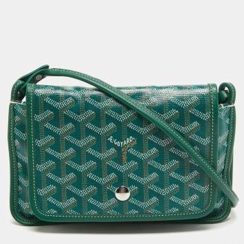 Goyard Green Goyardine Coated Canvas Plumet Crossbody Bag