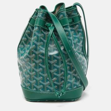 Goyard Green Goyardine Coated Canvas and Leather Petit Flot Bucket Bag
