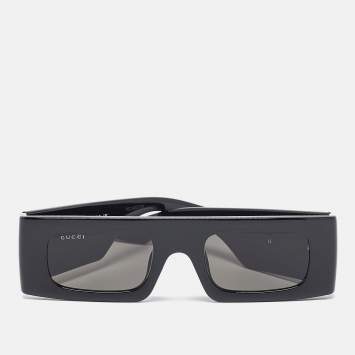 Pre Owned Gucci Black GG1646S Rectangular Sunglasses