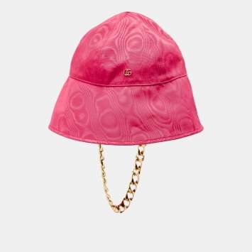 Pre Owned Gucci Pink Elevation Clock Bucket Hat M 