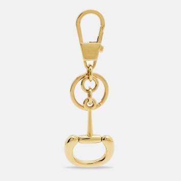Pre Owned Gucci Horsebit Gold Tone Keychain