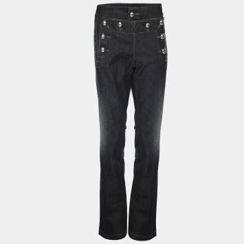 Gucci Faded Navy Blue Denim Sailor Flare Jeans M