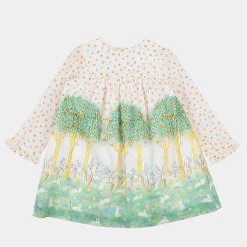 Pre Owned Gucci Multicolor Printed Cotton Dress Size 9/12M