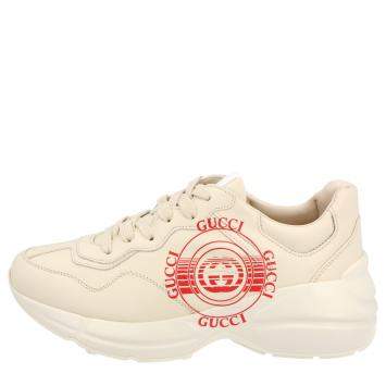 مملوكة مسبقًا Gucci White Disk Rhyton Sneakers Size 40