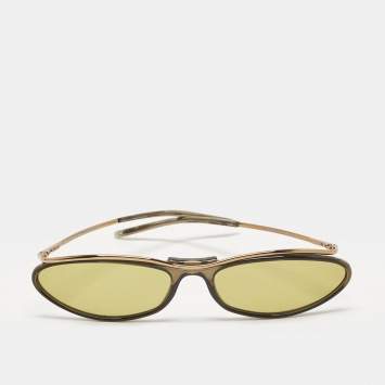 Pre Owned Gucci Green/Black GG2673/S Oval Sunglasses