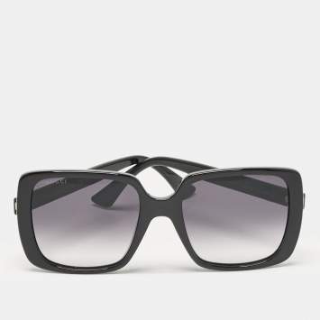 Pre Owned Gucci Black Gradient GG0632S Square Sunglasses