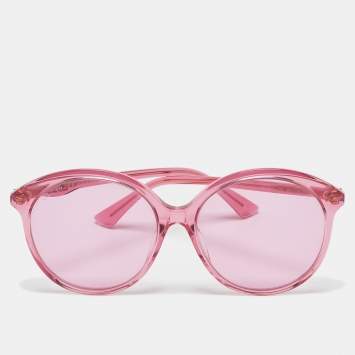 Gucci Pink GG0257SA Oversized Round Sunglasses