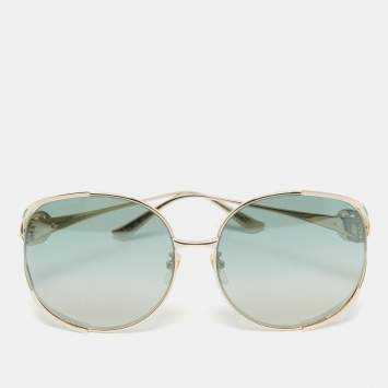 Pre Owned Gucci Green Gradient GG0225S Oversized Sunglasses