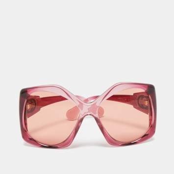 Pre Owned Gucci Magenta GG0875S Oversized Sunglasses