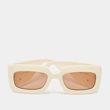Gucci Cream/Brown GG0811S GG Marmont Rectangular Sunglasses