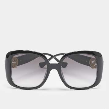 Pre Owned Gucci Black Gradient GG1029SA Oversized Sunglasses