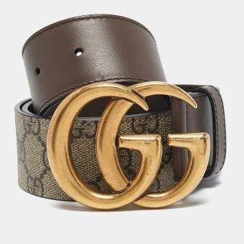 Gucci Green/Red Web Tiger Head Buckle Waist Belt 105 CM