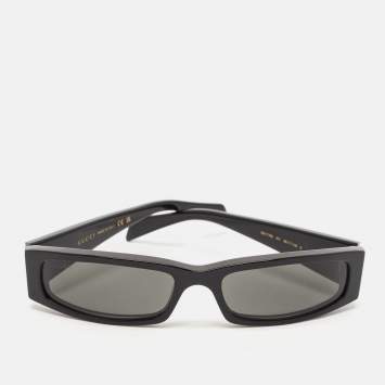 Pre Owned Gucci Black GG1778S Rectangle Sunglasses