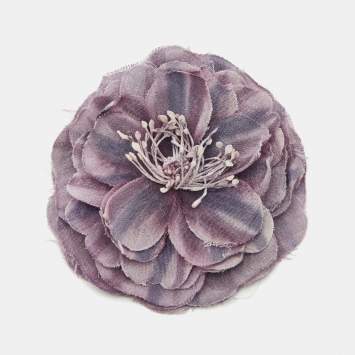 Gucci Floral Fabric Gold Tone Brooch
