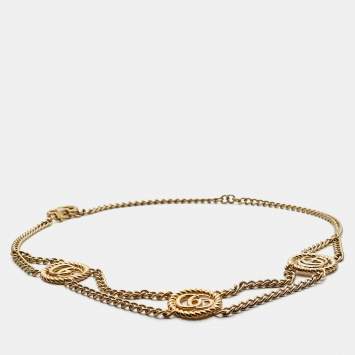 Gucci GG Gold Tone Belt