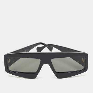 Pre Owned Gucci Black GG0358S Interlocking G Rectangle Sunglasses