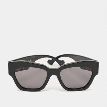 مملوكة مسبقًا نظارة شمسية عيون القطة غوتشي GG1422S إطار أسود