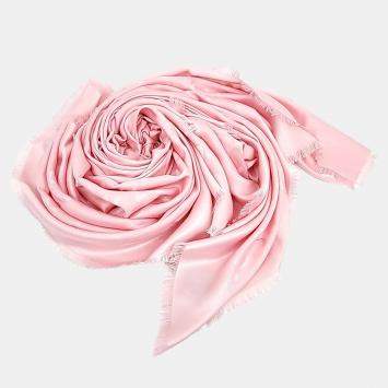 مملوكة مسبقًا شال ووشاح حرير زهري قوتشي