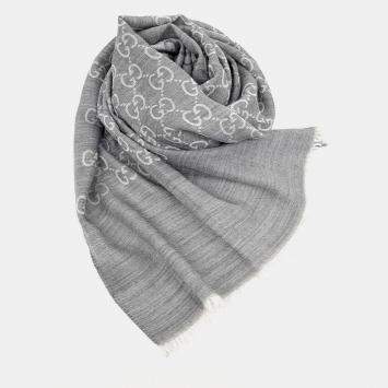 Pre Owned Gucci Grey Wool  muffler
