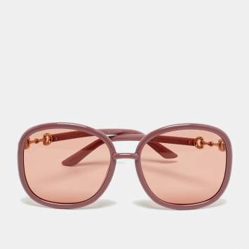 Pre Owned Gucci Old Rose GG0892SA Horsebit Oversized Sunglasses