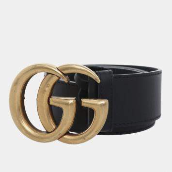 Pre Owned Gucci GG Marmont Wide Belt