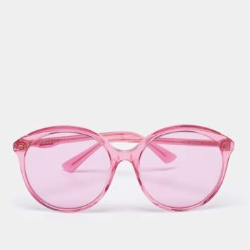 Pre Owned Gucci Pink GG0257S Gradient Sunglasses