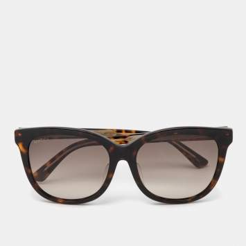 Pre Owned Gucci Brown GG082SK Tortoiseshell Square Sunglasses