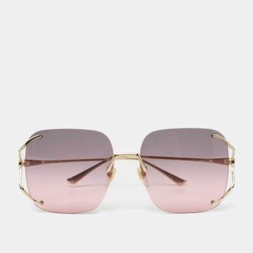 Pre Owned Gucci Pink GG0646S Gradient Square Sunglasses