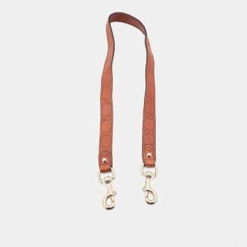 Pre Owned Gucci Brown Guccissima Leather Bag Strap