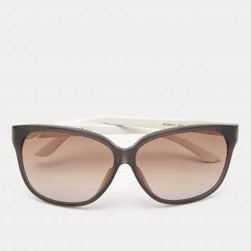 Pre Owned Gucci White/Black GG3551F/S Gradient Oversized Sunglasses