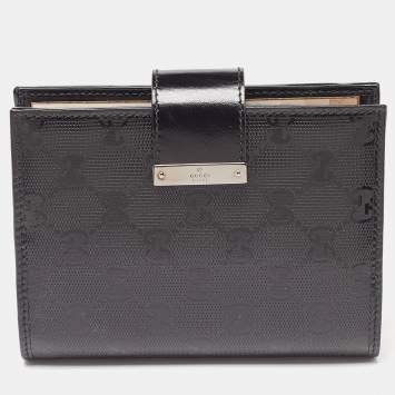 Pre Owned Gucci Black GG Imprime Coated Canvas Agenda Planner 