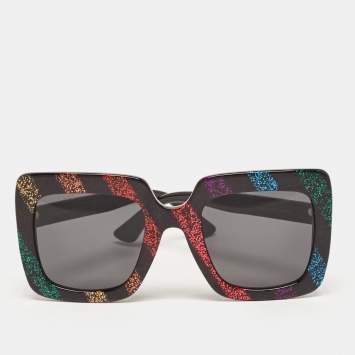Pre Owned Gucci Multicolor GG0328S Square Oversized Sunglasses 