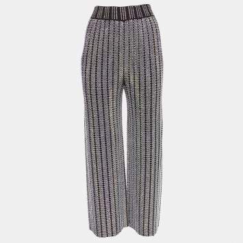 Gucci Black Stretch Knit Rhinestones Detail Pants S