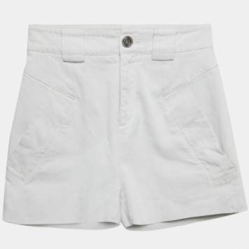 Gucci White Gabardine Regular Shorts S