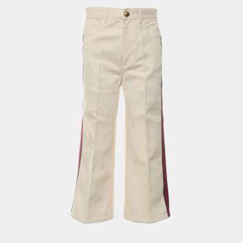Pre Owned Gucci Beige Cotton Denim Jeans Waist Women 26