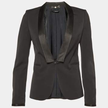 Pre Owned Gucci Black Wool Tuxedo Blazer S