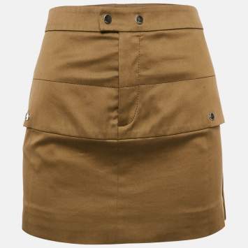 Gucci Brown Cotton Mini Skirt M