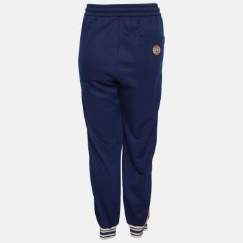Gucci Colorblock Jersey Pattern Web Accent Varsity Track Pants L
